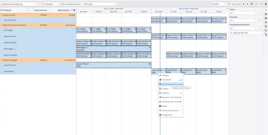 Projecten View - Toekennen